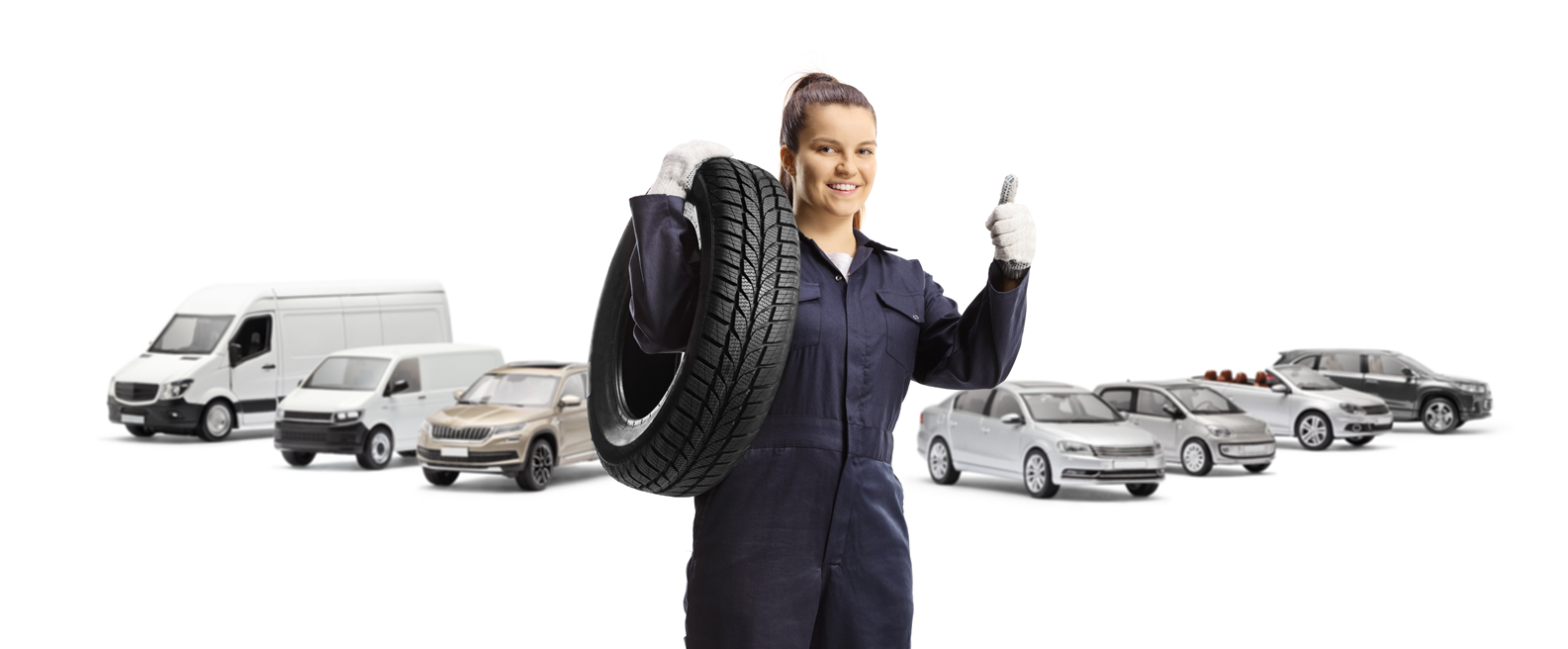 mechanic with tire l